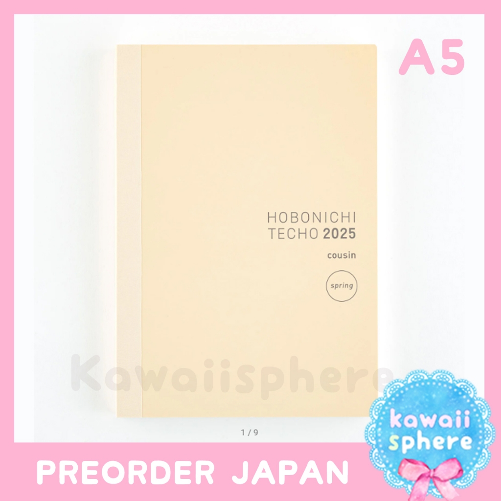 

Hobonichi Techo Spring Edition (April Start) 2025 A5 Japanese Cousin Book (January Start) | Hobonichi 2025 | Preorder Handcarry Jepang