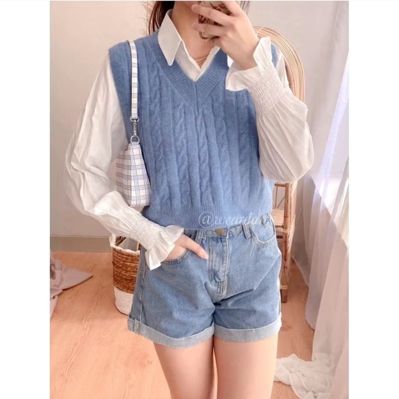 (Preloved) SADIE Cable Knit Vest (only vest)