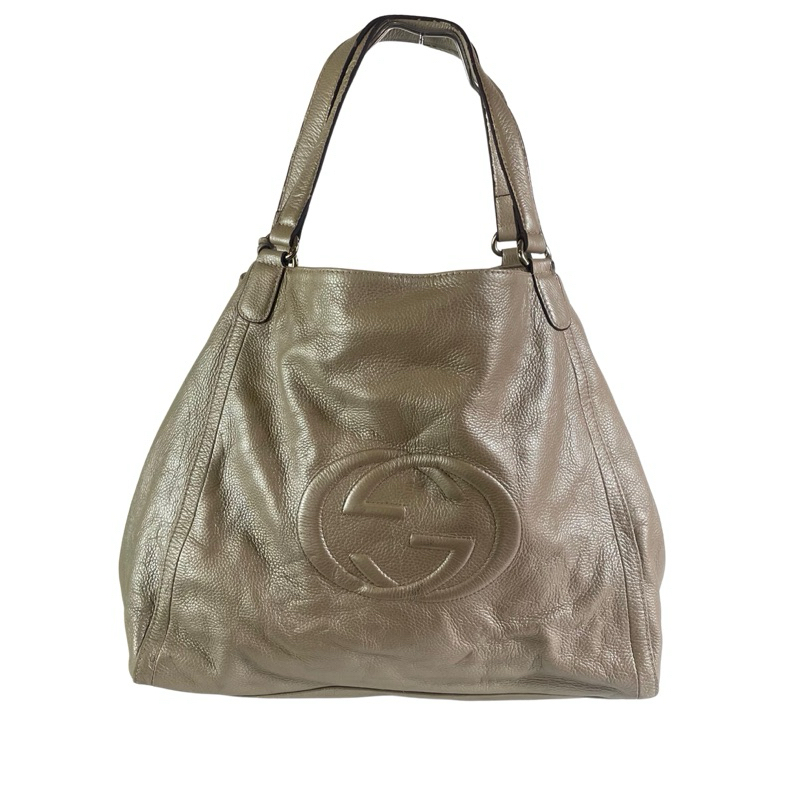 PRELOVED GUCCI SOHO LARGE SHOULDER BAG GOLD Kondisi 90% - Tas gucci soho shoulder bag second origina