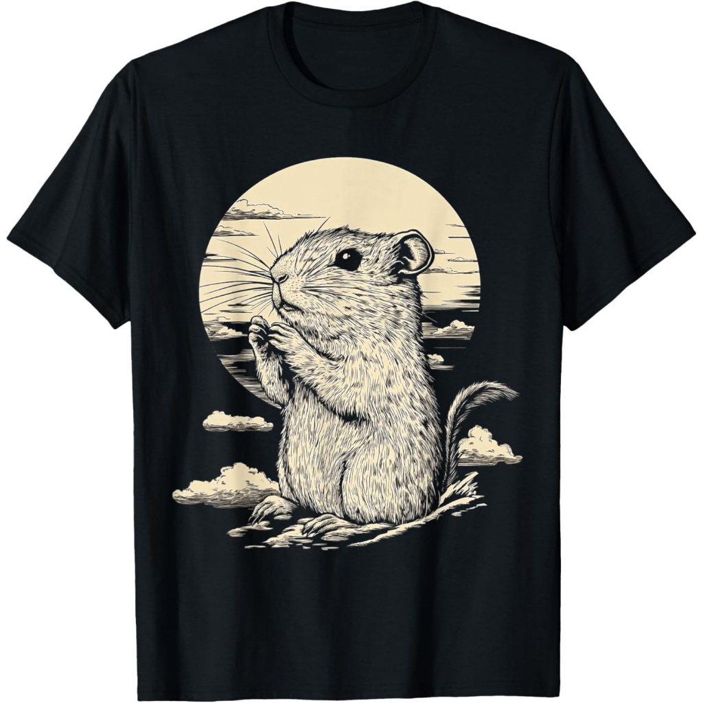 Karya Seni Motif Hewan Gerbil Kaos Gerbil