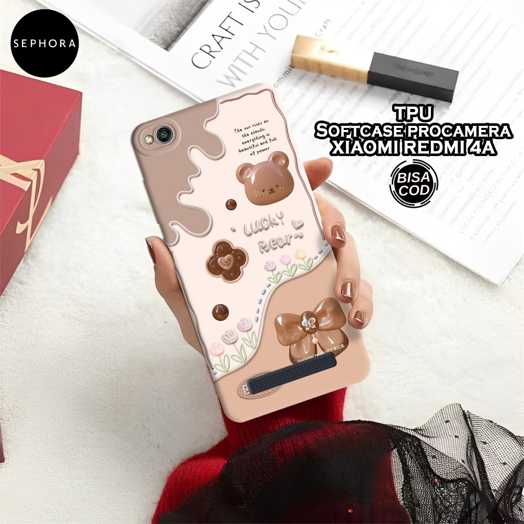 Case Xiaomi Redmi 4a Terbaru - Fashion Case Bear Cute - Softcase Xiaomi Redmi 4a - Case Pro Camera -