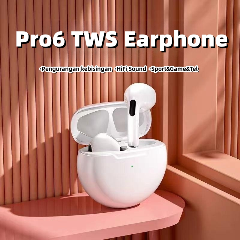 KKT TWS Bluetooth Pro6 Wireless HIFI Sound Headset Earphone - Earbuds Laptop Pc