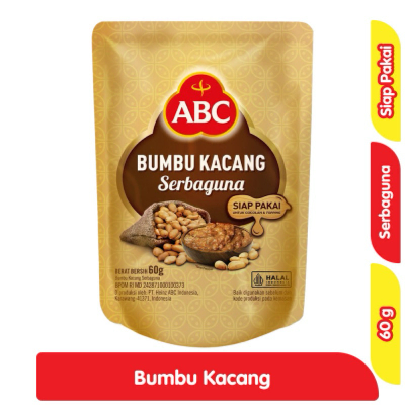 

TERMURAH! ABC BUMBU KACANG SERBAGUNA 60 GR / BUMBU INSTAN BATAGOR SIOMAY GADO-GADO PECEL RUJAK KETOPRAK SATE TAHU TEK PENTOL