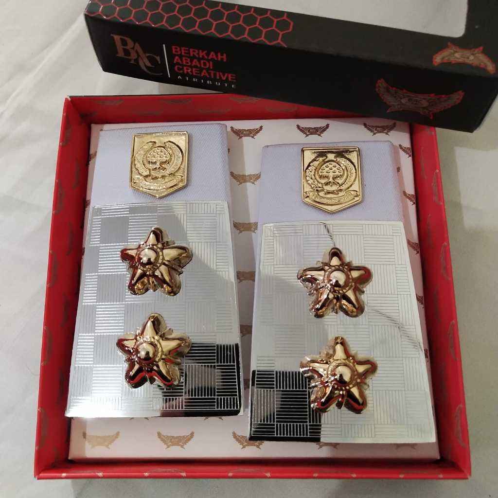 Pangkat Pdh Lurah Plat Kain Putih