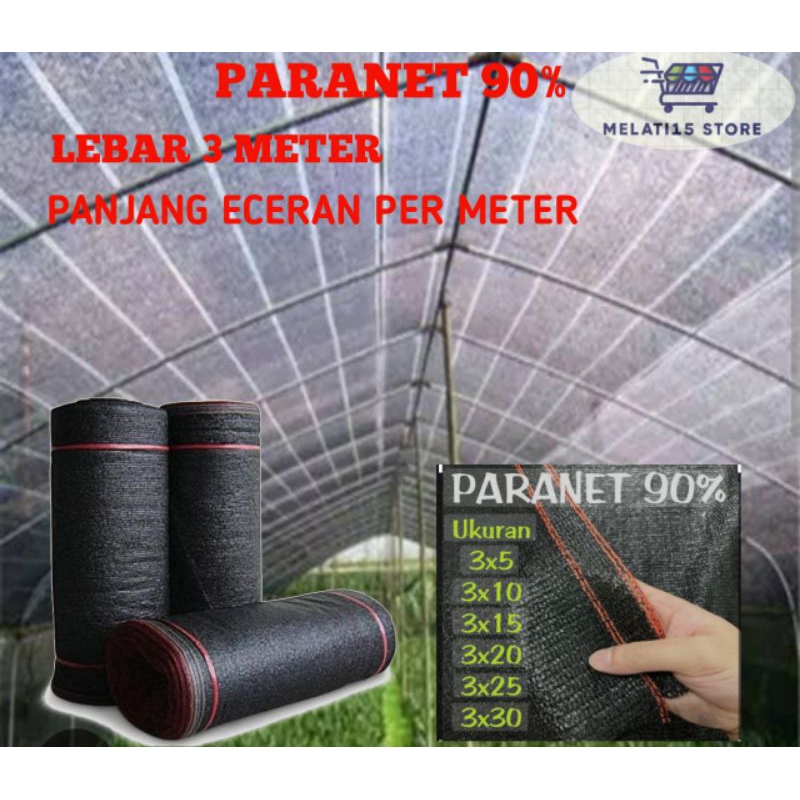 Paranet 90% Lebar 3 Meter Panjang Eceran Permeter