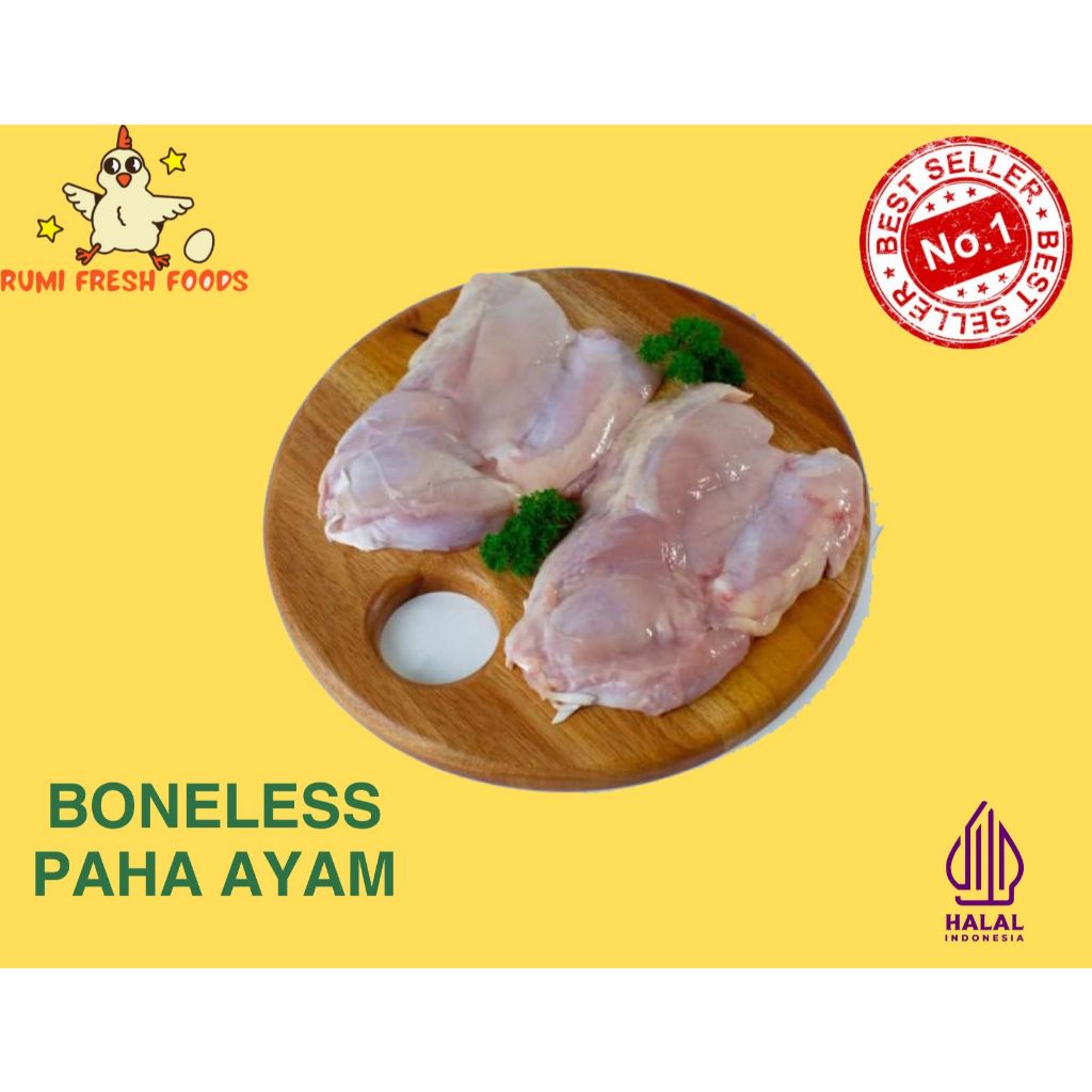 

Boneless Fillet Paha Ayam Tanpa Kulit pack 950gr - 1kg