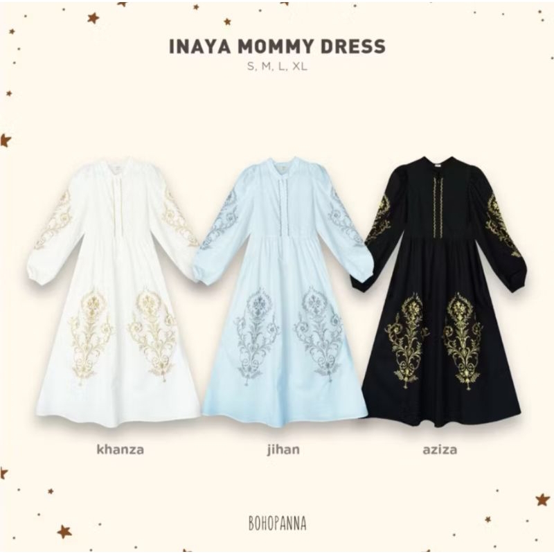 BOHOPANNA INAYA RAYA COLLECTION Mommy Dress JIHAN (BIRU), Kids Dress, Koko anak dan Daddy