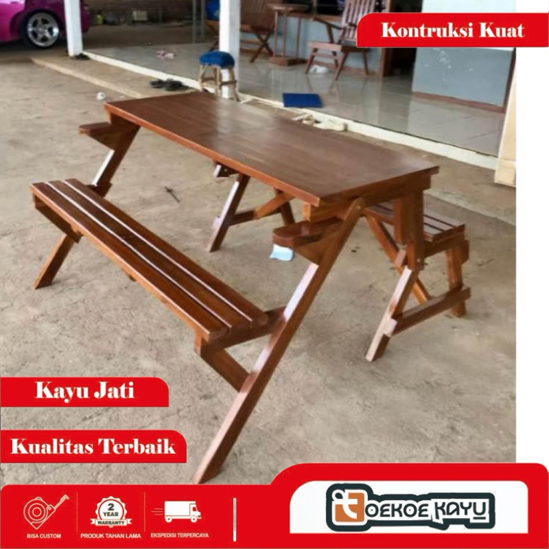 Kursi magic, meja magic, Kursi Taman, Kursi lipat kayu, Kursi Cafe