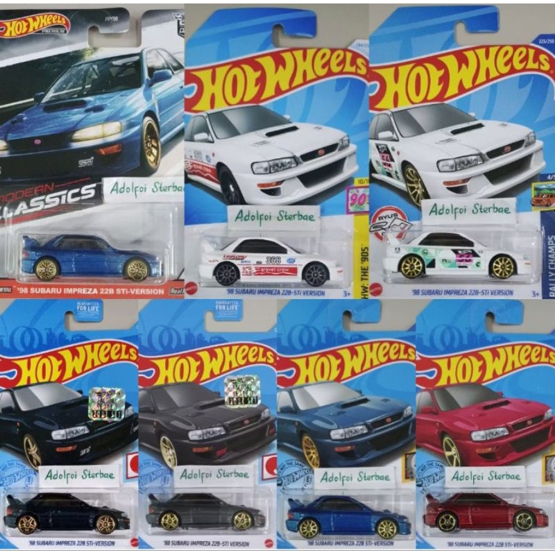 hotwheels hot wheels '98 subaru impreza 22B-STi version factory sealed hw j-imports hw turbo premium
