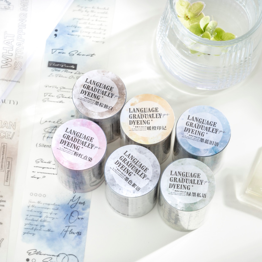 

Washi Tape 50mmx2m Seri Memudarnya Bahasa Sticker Aesthetic Dekorasi Journal Vintage Retro Scrapbook Jurnal Stiker Selotip