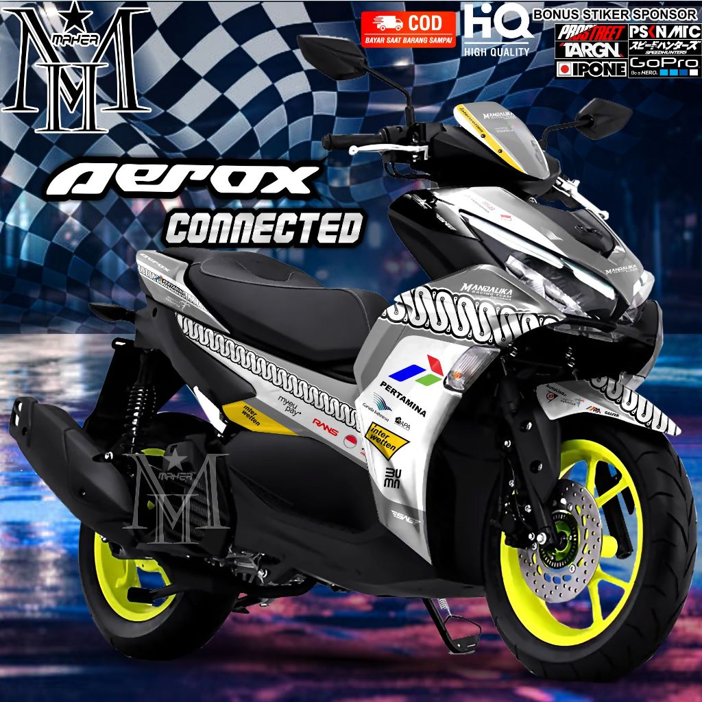 Decal Full Body Aerox 155 Connected 2021-2022  Variasi Mandalika
