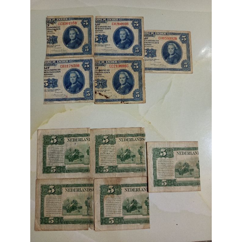 Uang kuno 5 Gulden sanering.