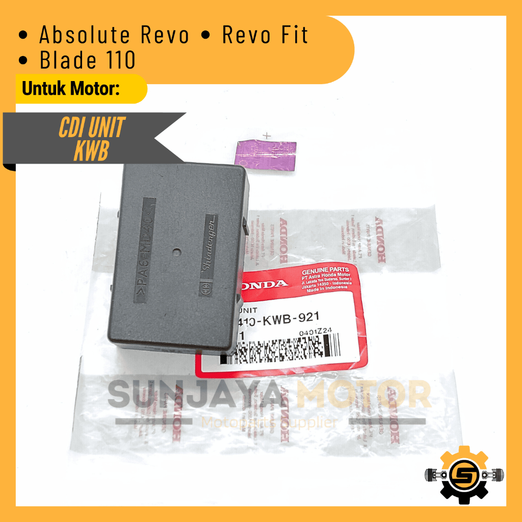 Capasitor Discharge Ignition Original Honda KWB CDI Unit Absolute Revo Blade 110 Revo Fit Ori AHM