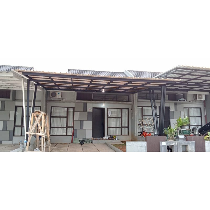 KANOPI BAJA RINGAN ATAP ALDERON, SPANDEK PASIR DLL