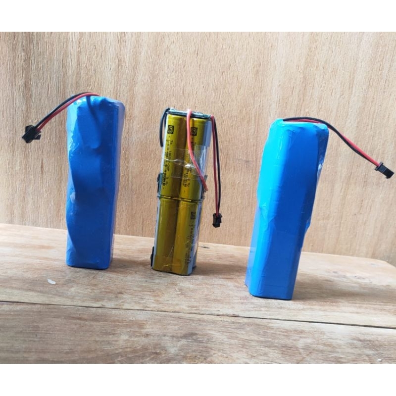 Batrai vacum robot pack 4s2p...14.4 volt max 16.6 volt. menggunakan BMS 4s 20 amper
