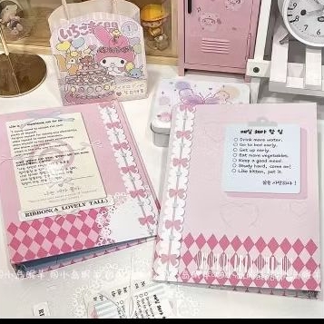 A5 Soft Pink Ribbon Cloud Binder Free Sleeve | Collection Book