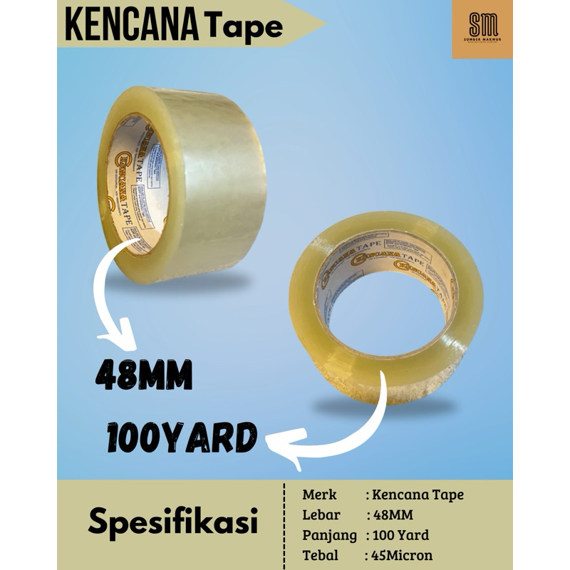 

Lakban Bening 48MM x 100YARD - 1Roll - Kencana Tape