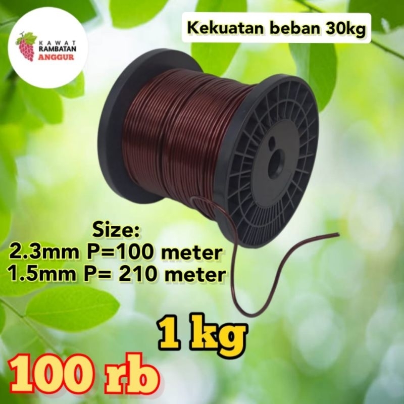 KAWAT RAMBATAN ANGGUR BERAT 1KG FREE BOBIN