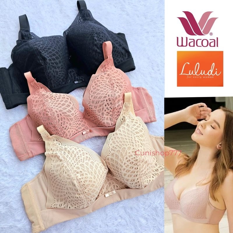 BRA LULUDI by WACOAL PAKAI KAWAT BUSA TIPIS LB 4012 K21BB  BH WANITA LACE RENDA LB4012