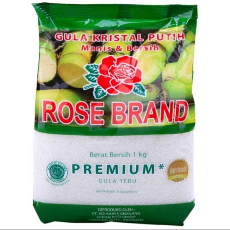 

Rose Brand Gula Pasir Kristal Putih Premium Hijau 1 Kg