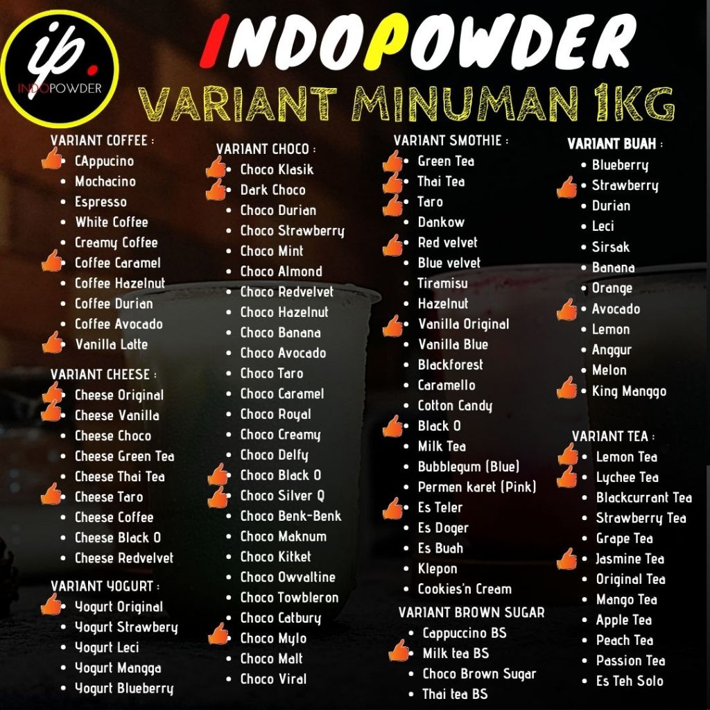 

RB22 CAPPUCINO BROWN SUGAR Powder Drink 1Kg - Bubuk Minuman Cappuccino Brown sugar 1Kg