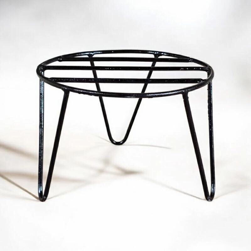 Standing Pot Bunga Besi Minimalis Dudukan Tanaman Wadah Pot Besi Gold Putih