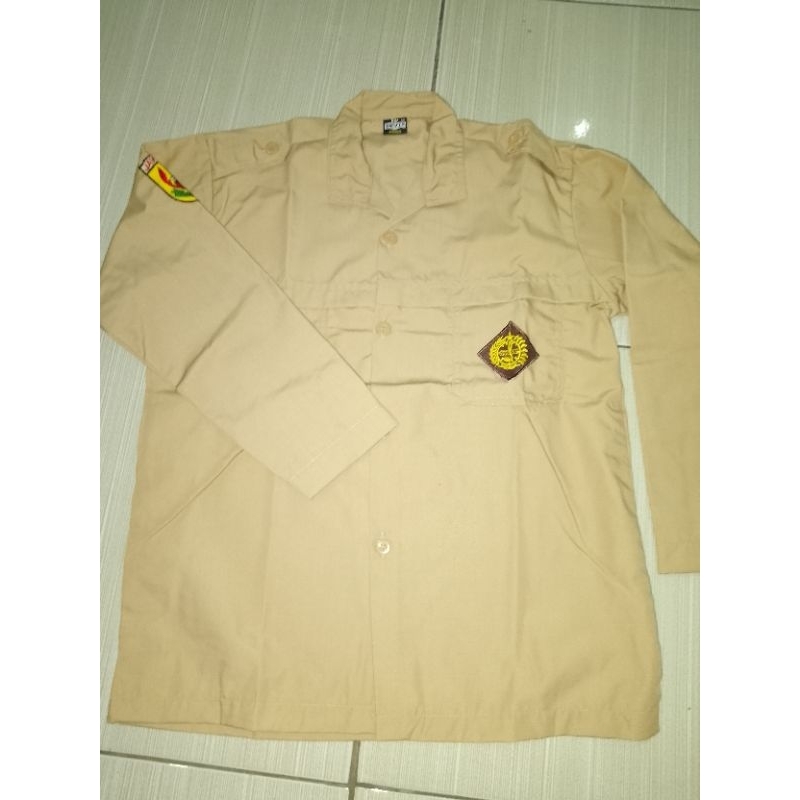 Baju PRAMUKA cewek SAKU ATAS SD.