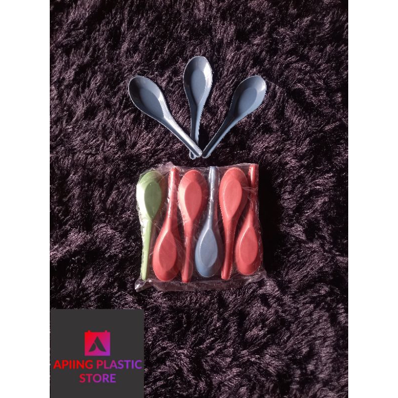 Sendok Bebek Warna Warni Plastik isi 144pcs / Sendok warna cerah