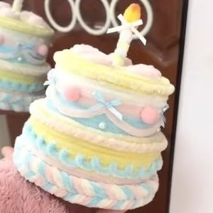 

po dekorasi cake kawat bulu, 2 tumpuk kosongan+mika