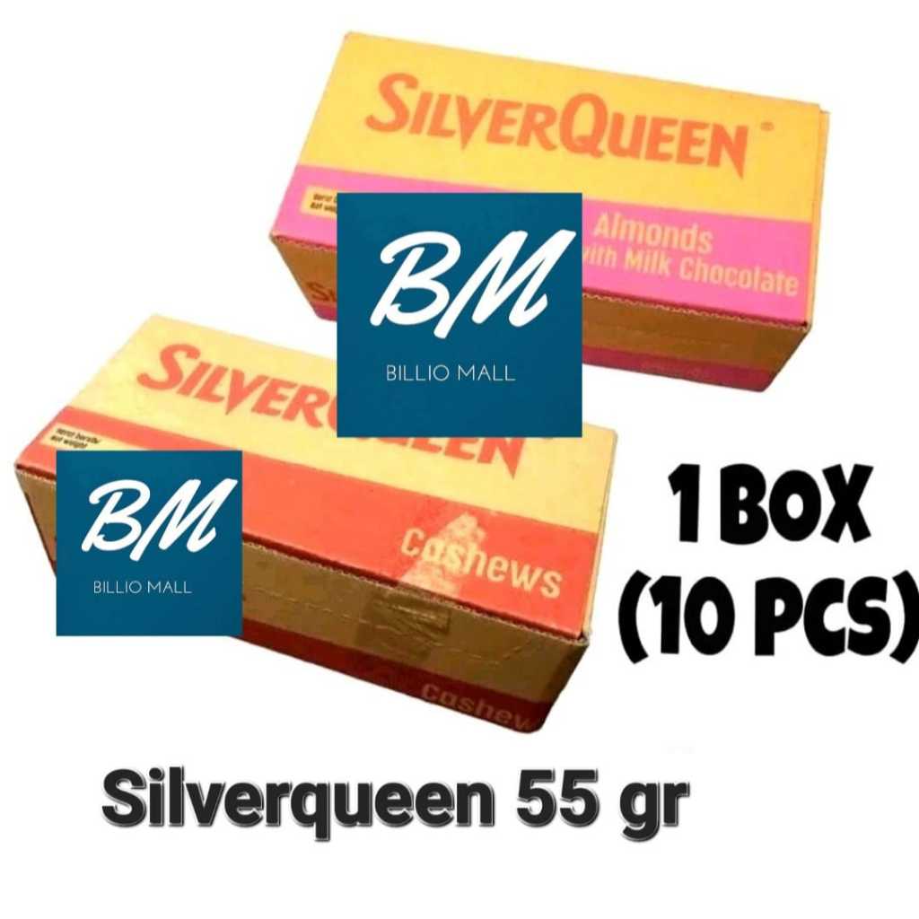 

SILVERQUEEN 55 gr Cashew /Almond 1 Box ( isi 10 Pcs)