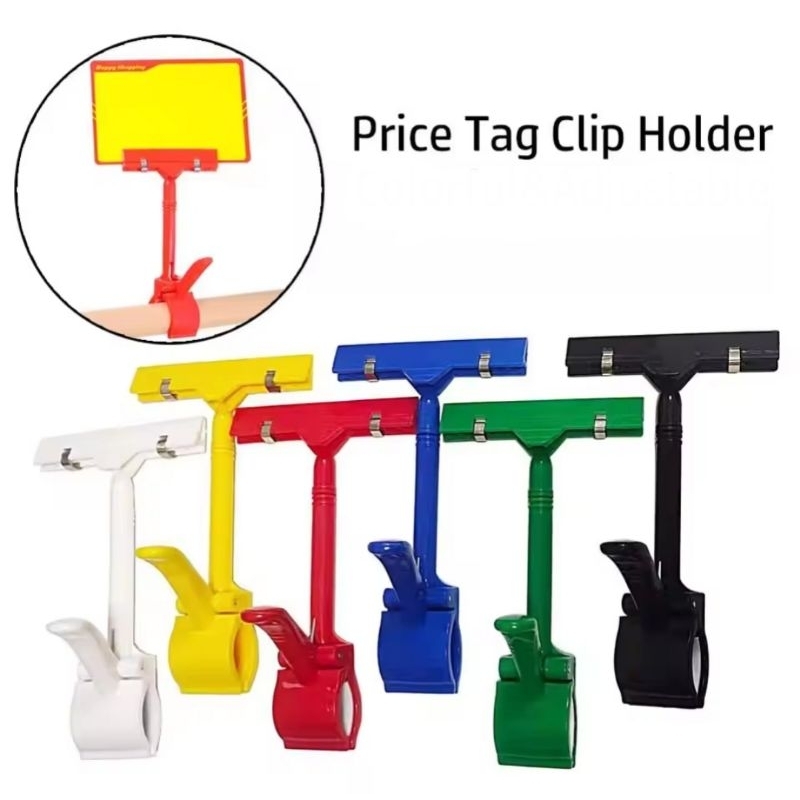 

Jepitan Label Harga Stand Display Colorful 17 cm Klip Price Tag Penjepit Kartu Foto Product Plastik Supermarket Toko