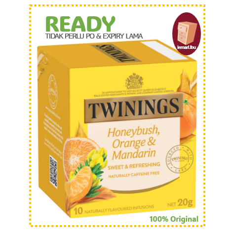 

Twinings Honeybush, Orange & Mandarin Tea Bags | 10 pack/Teh Herbal Twinings - 100% ORIGINAL