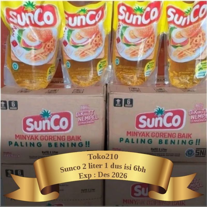 Sunco 2 liter 1 dus minyak goreng sunco 2 liter