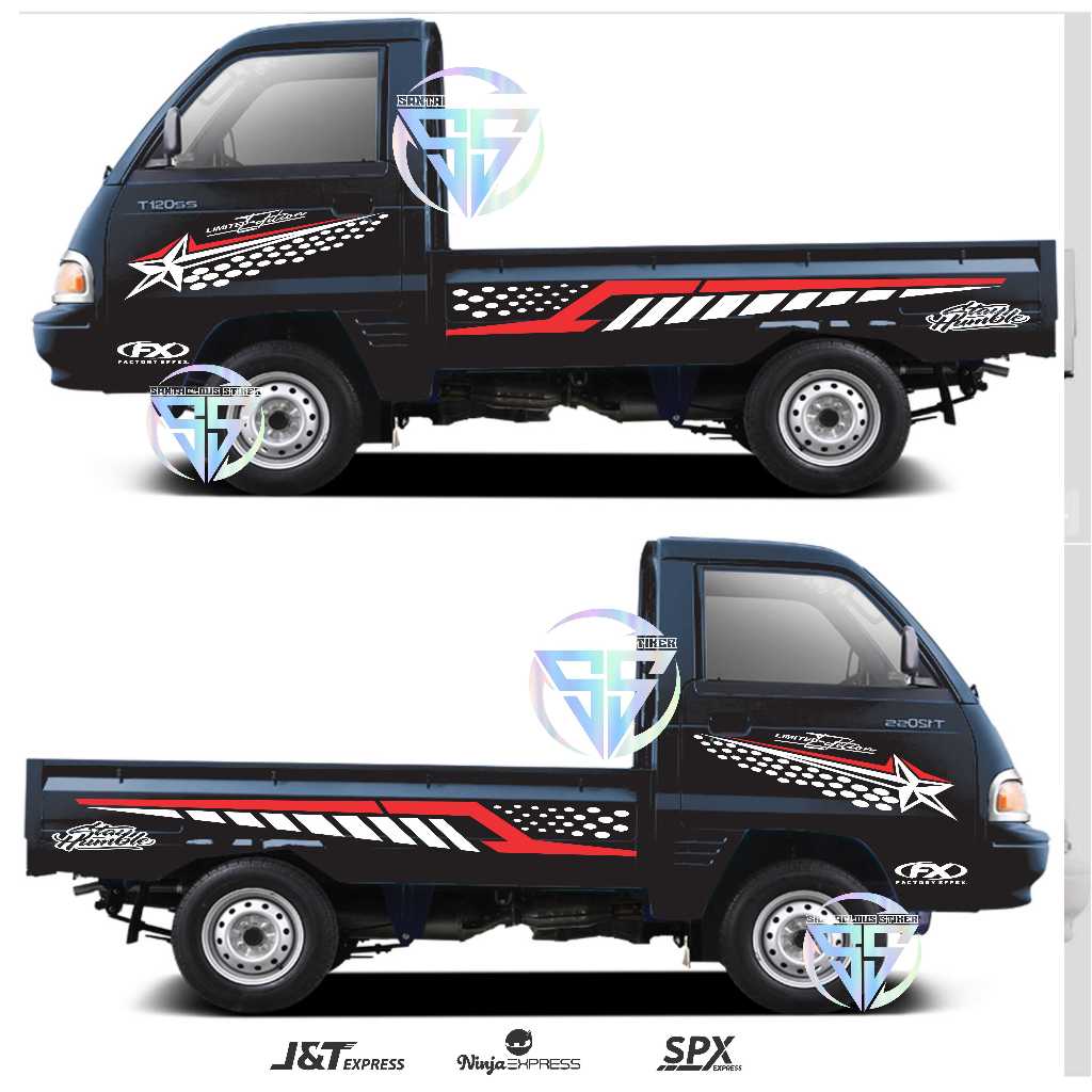 Stiker mobil pick up suzuki carry futura stiker striping pick up carry cutting stiker body samping p