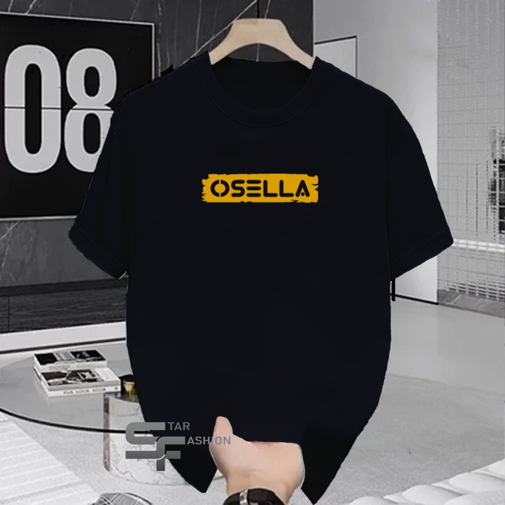 Kaos Pendek Osella Blok Motif Gold Kaos Atasan Pria Wanita S M L XL XXL Premium Unisex
