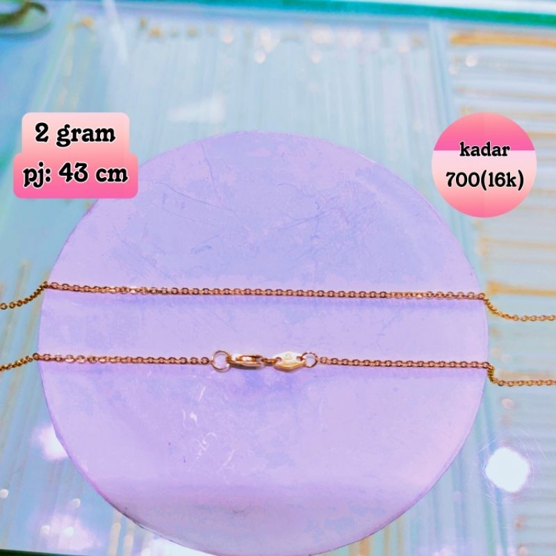 kalung emas model rantai jeddar (kuat &padat) kadar 700(16k)