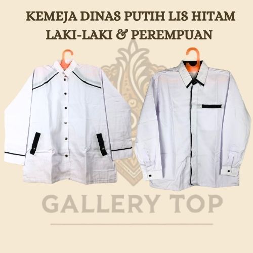 Baju kemeja putih/Atasan pria dan wanita/Kemeja seragam kesehatan/Baju Putih ASN