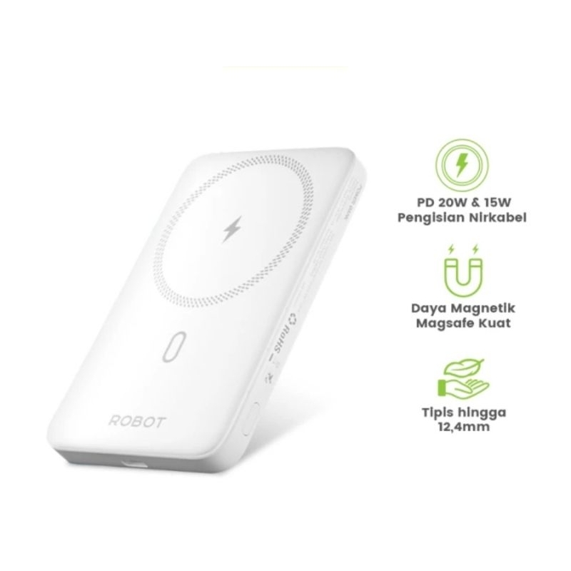 robot rt05 powerbank wireless 5000mah / powerbank robot rt 05 magsafe 5000mah / powerbank 5000mah ro