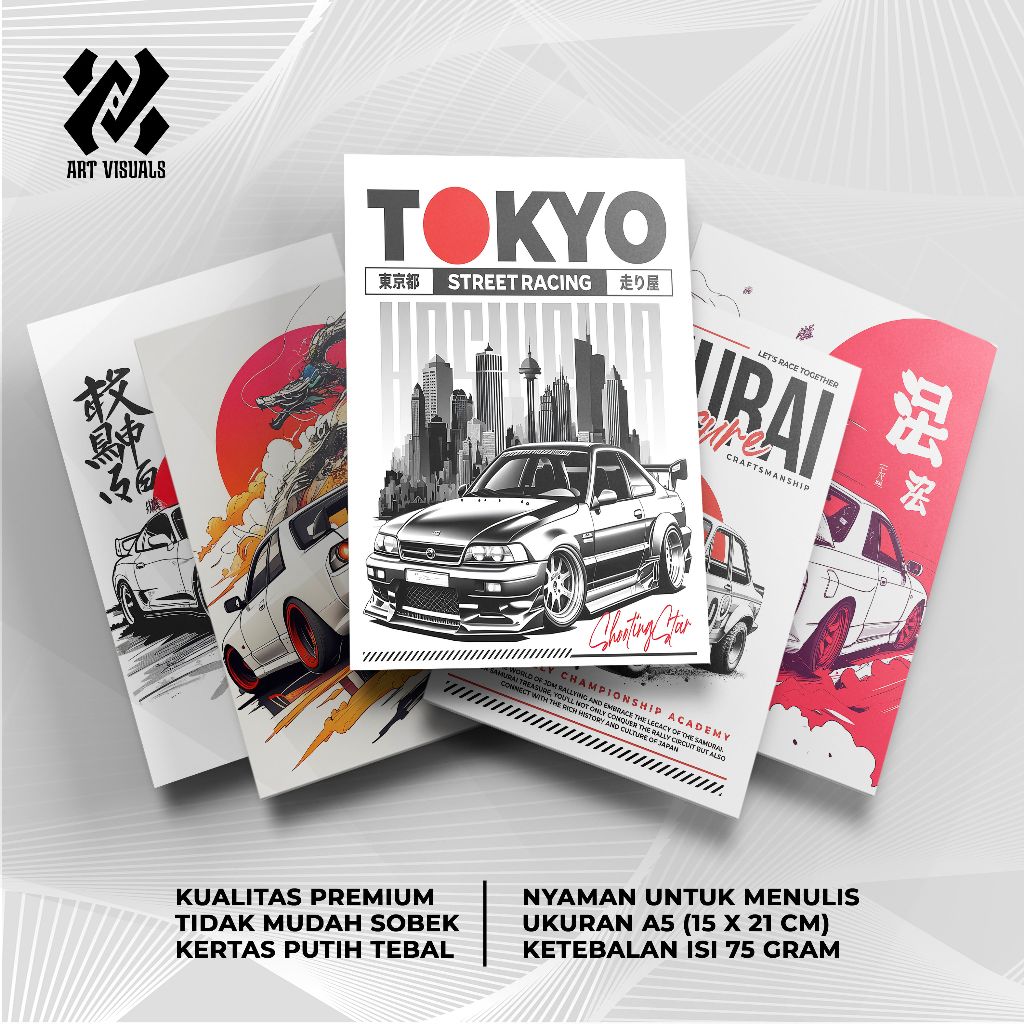 

Buku Tulis Custom Tema Tokyo Street Racing Terlengkap Termurah Model Bebas Pilih Foto / Buku Tulis Sekolah / Buku Catatan