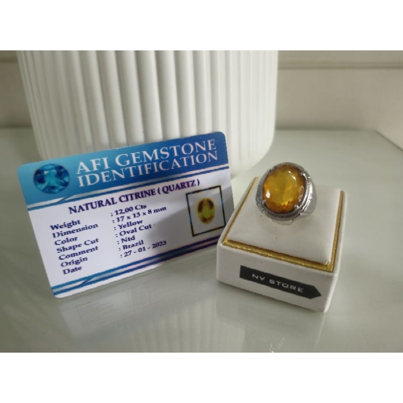 Batu Natural Citrine Quartz Brazil (Memo)