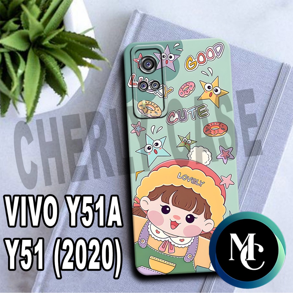 CC40/ Softcase karet lentur untuk VIVO Y51A DAN Y51(2020) /Motif CEWEK/case VIVO Y51A/kesing VIVO Y5