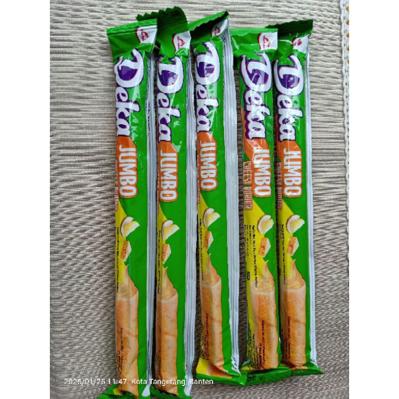 

Deka Wafer Roll Rasa Keju Durian 14 gr