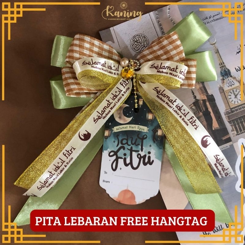 

PITA TERMURAH / PITA LEBERAN SIAP PAKAI / Free HANGTAG / Pita Parcel Lebaran / Pita Hampers