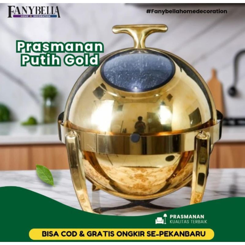 Queen Rose - Rolltop bulat Prasmanan 6 Liter / chaving dish bulat / prasmanan bulat stainlees/prasma