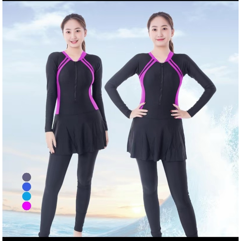 Baju renang Dewasa muslim/ Baju Renang Rok Dewasa/baju renang cewek