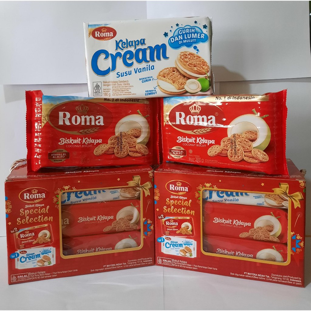 

ROMA BISKUIT KELAPA SPECIAL SELECTION 2x300GR + VANILA 300GR