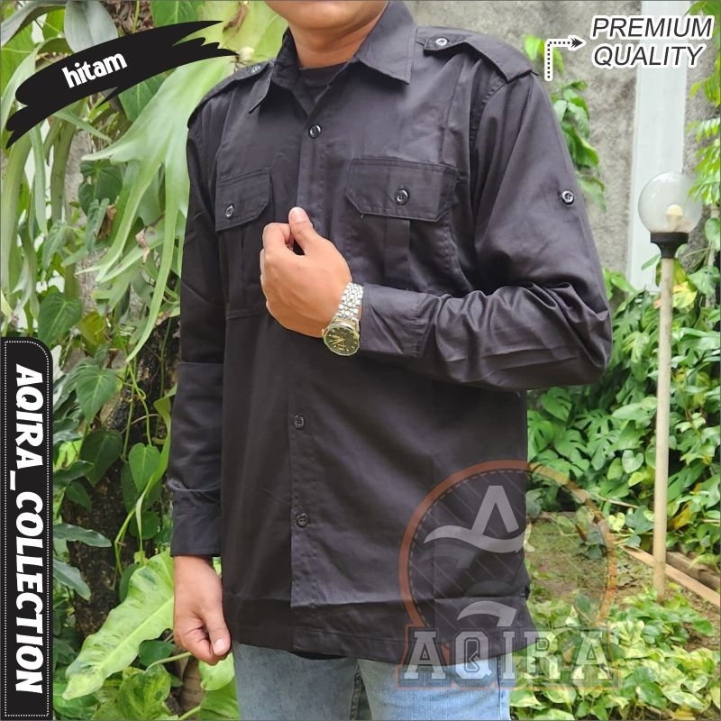 kemeja polos kemeja lapangan bahan premium