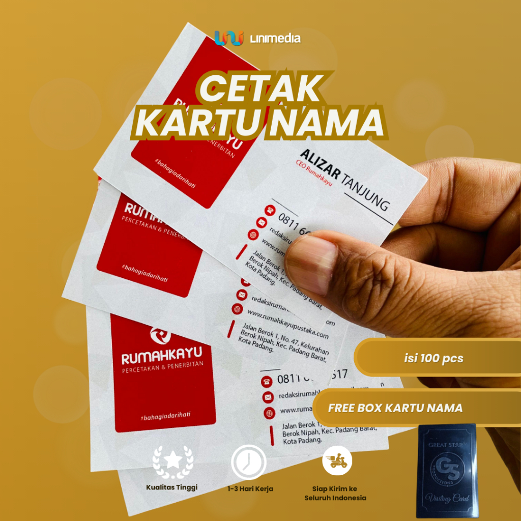 

Cetak Kartu Nama / Business Card / Kartu Nama 100 PCS