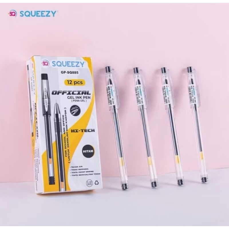 

(12pc) HI TECH SQUEEZY 0.28MM/PEN GEL HITECH HI-TECH Murah/ Hi tech H