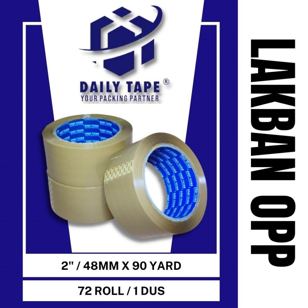 

DAILY TAPE LAKBAN COKLAT 2 inch (48 mm X 90 yard) REKAT DAN KUAT